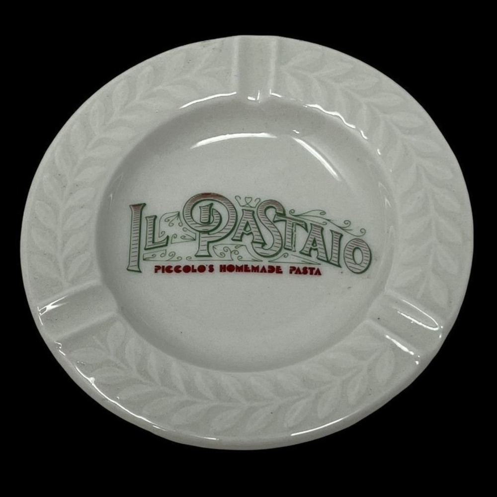 Il Pastaio Ashtray Piccolo's Homemade Pasta‎ Restaurant Vintage Shenango China